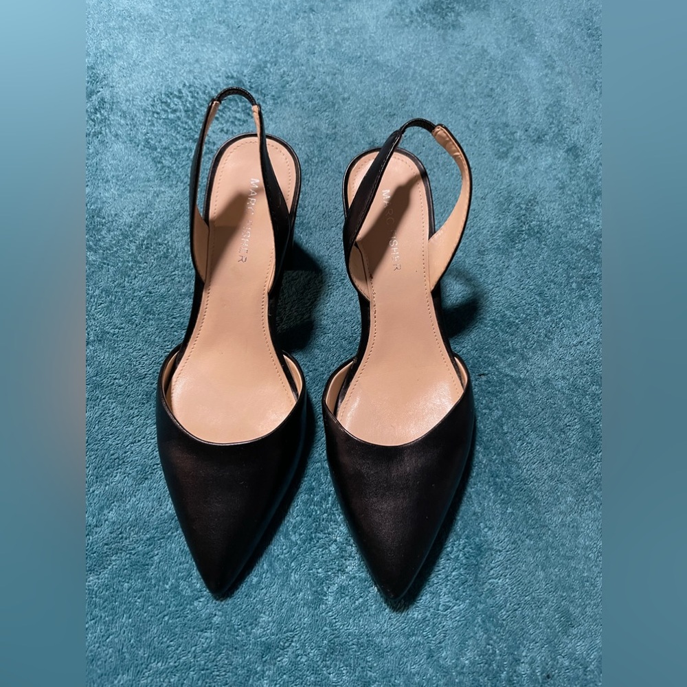 Mark Fisher Black Sling Back Heels
